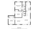 Floor plan showing three bedrooms, one bath, kitchen, living room, and dining area at 9322 88Th Way, Seminole, FL 33777