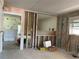 Ongoing kitchen remodel: Framing, wiring, and new drywall visible at 11365 5Th E St, Treasure Island, FL 33706