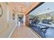 Spacious home gym with modern equipment and sliding barn door for easy access and privacy at 805 Seminole Sky Dr, Ruskin, FL 33570