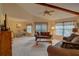 Spacious living room with vaulted ceiling and comfy seating at 1106 Lennox W Rd, Palm Harbor, FL 34683