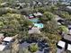 Community view showing homes, pool, tennis courts, and landscaping at 1106 Lennox W Rd, Palm Harbor, FL 34683