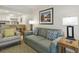 Comfortable living room with sofa and end table at 36750 Us Highway 19 N # 09110, Palm Harbor, FL 34684