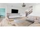 Living room with built-in entertainment center and comfortable seating at 913 Buckhurst Dr, Spring Hill, FL 34609