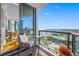 Spacious balcony offering stunning water and city views at 1 Beach Se Dr # 2007, St Petersburg, FL 33701