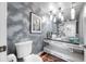 Elegant bathroom with gray textured walls and a modern vanity at 1 Beach Se Dr # 2007, St Petersburg, FL 33701