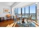 Elegant dining area with city views and hardwood floors at 1 Beach Se Dr # 2007, St Petersburg, FL 33701