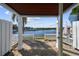 Covered patio with brick pavers and waterfront views at 3825 Pompano Se Dr, St Petersburg, FL 33705