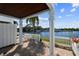 Covered patio overlooking the peaceful waterway at 3825 Pompano Se Dr, St Petersburg, FL 33705
