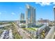 Aerial view showcasing building, pool, and surrounding cityscape at 1 Beach Se Dr # 1407, St Petersburg, FL 33701