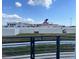 View of a cruise ship from the condo's balcony with clear blue skies in the background at 1209 E Cumberland Ave # 508, Tampa, FL 33602