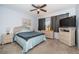 Guest bedroom with ceiling fan and full-size bed at 2293 Swedish Dr # 43, Clearwater, FL 33763