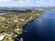 Wide aerial view showing home's waterfront location and access to the river at 505 S 56Th St, Tampa, FL 33619