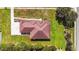 Directly above view of a single-Gathering house with a large backyard at 13102 Done Groven Dr, Dover, FL 33527