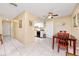 Open dining area adjacent to the kitchen, featuring tile floors at 2390 Shelly Dr # D, Palm Harbor, FL 34684