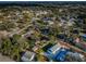 Aerial view of a residential neighborhood near the water at 509 W Cedar St, Tarpon Springs, FL 34689