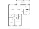 Simple floorplan highlighting room arrangements including living, dining, kitchen, bedrooms, and utility spaces at 2104 Hembury Pl # 33, Sun City Center, FL 33573