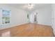 Bright bedroom with laminate flooring and ceiling fan at 37449 Gill Ave, Zephyrhills, FL 33541