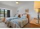 Bright bedroom showcasing two twin beds with light blue bedding and sunny windows overlooking the landscape at 2571 Cyprus Dr # 1-202, Palm Harbor, FL 34684