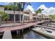 Community boat dock with slips provides convenient access to waterfront activities at 2571 Cyprus Dr # 1-202, Palm Harbor, FL 34684