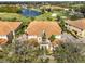 Aerial view of community and golf course at 1357 Emerald Dunes Dr, Sun City Center, FL 33573