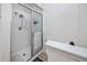 Large walk-in shower with glass enclosure at 4234 Chesterfield Cir, Palm Harbor, FL 34683