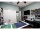 Bright craft room with large work table and ample storage at 2117 Valterra Vista Way, Valrico, FL 33594