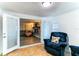 Sitting area featuring french doors to living room at 4004 Claremont Dr, New Port Richey, FL 34652