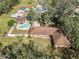 Aerial view of home and surrounding landscape at 2214 Durant Rd, Valrico, FL 33596