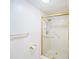 Shower with glass doors and gold trim at 30 Turner St # 401, Clearwater, FL 33756