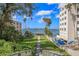 Landscaped grounds with waterfront access and gazebo at 30 Turner St # 401, Clearwater, FL 33756
