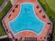 Triangular shaped community pool at 3942 Trophy Blvd, New Port Richey, FL 34655