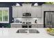 Modern kitchen with stainless steel appliances and quartz countertops at 26810 Weiskopf Dr, Englewood, FL 34223
