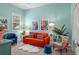 Charming office space with colorful furniture and a relaxing atmosphere at 26810 Weiskopf Dr, Englewood, FL 34223