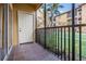 Private screened patio with tiled flooring at 4323 Bayside Village Dr # 105, Tampa, FL 33615