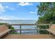 Relaxing waterfront view from a wooden bench at 6372 Palma Del Mar S Blvd # 320, St Petersburg, FL 33715