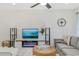 Relaxing living room with sectional sofa and electric fireplace at 6372 Palma Del Mar S Blvd # 320, St Petersburg, FL 33715