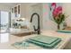 Modern kitchen with sleek black faucet and quartz countertops at 6372 Palma Del Mar S Blvd # 320, St Petersburg, FL 33715