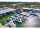 Aerial view of marina with boats and docks at 4354 50Th S Ter, St Petersburg, FL 33711