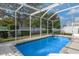 Inviting swimming pool, surrounded by a screened enclosure at 11036 Via De Rosa Ln, Spring Hill, FL 34608