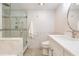 Clean bathroom with walk in shower and modern vanity at 36750 Us Highway 19 N # 2486, Palm Harbor, FL 34684