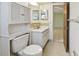 Clean bathroom with shower stall, toilet, and vanity at 11200 102Nd Ave # 136, Seminole, FL 33778