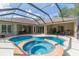 Large screened pool and spa at 15802 Sorawater Dr, Lithia, FL 33547