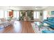 Relaxing living room with hardwood floors, large windows, and comfortable seating at 3006 Bolt Dr, Palm Harbor, FL 34685