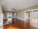 Open living area with hardwood floors, natural light, and access to the backyard at 500 53Rd S St, St Petersburg, FL 33707