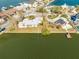 Aerial view of houses along a waterway at 5412 Pali Way, St Pete Beach, FL 33706