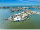 Wide shot of waterfront property on a peninsula at 5412 Pali Way, St Pete Beach, FL 33706