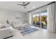 Spacious living room with light colored sofa and sliding glass doors at 8607 Canyon Creek Trl, Parrish, FL 34219
