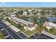 Aerial view of condo community near a lake at 165 Lakeview Way # 165, Oldsmar, FL 34677