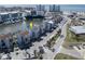 Aerial view of waterfront property with easy access to the marina and parking at 179 Medallion Blvd # C, Madeira Beach, FL 33708