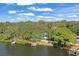 Property's waterfront location, showcasing the home and surrounding landscape at 1820 1/2 N Washington Ave, Clearwater, FL 33755